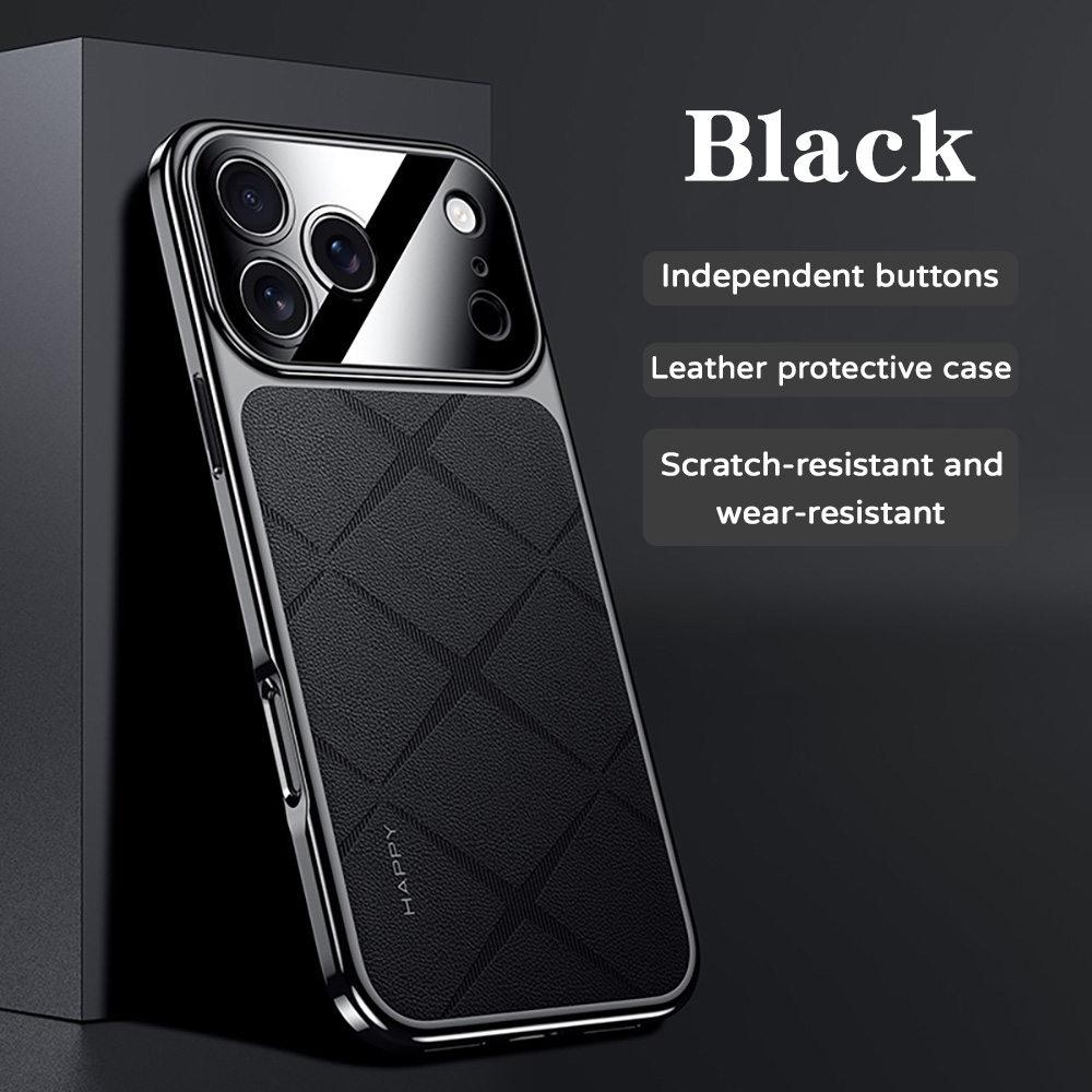 Camera Leather Case - Frame Leather Plating For iPhone 17