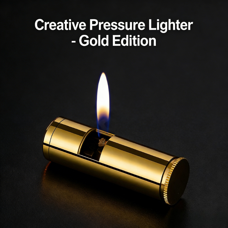 Vintage Collectible Lighters - New Boutique Vintage Brass Cylinder Lighter