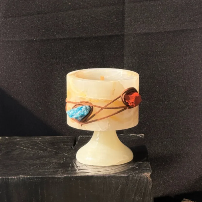 Nordic Amber Jade Candle Holde - Vintage Collectible Marbles 评论和价格