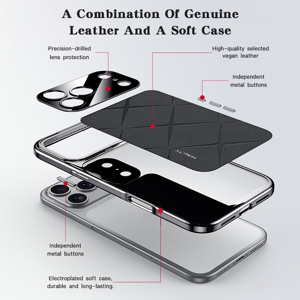 Frame Leather Plating For iPho - Camera Leather Case 评论和价格