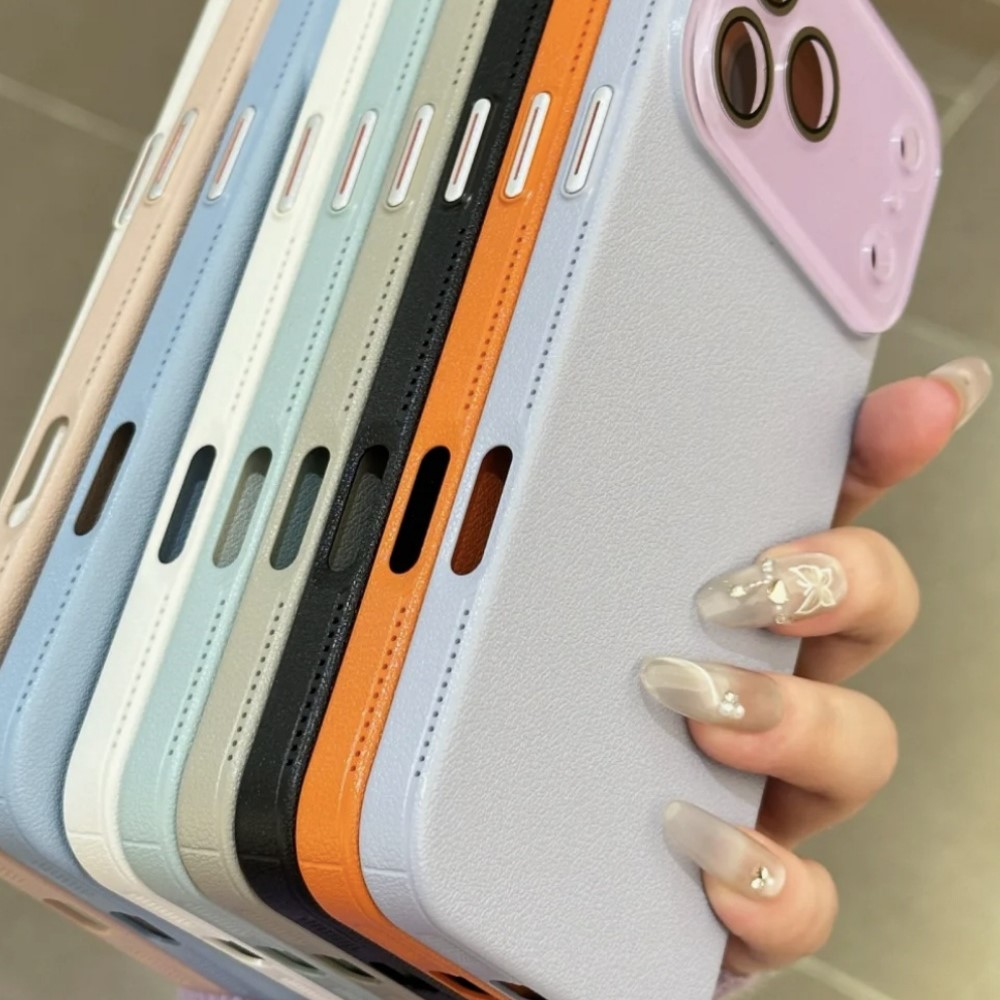 Luxury HD Hard Glass Camera Ca - Camera Leather Case 评论和价格