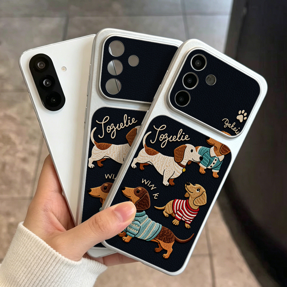 Cartoon Puppy Leather Phone Ca - Camera Leather Case 评论和价格