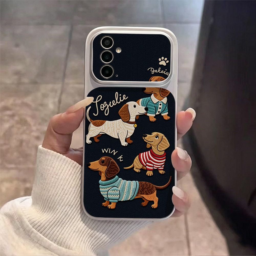 Cartoon Puppy Leather Phone Ca - Camera Leather Case 评论和价格