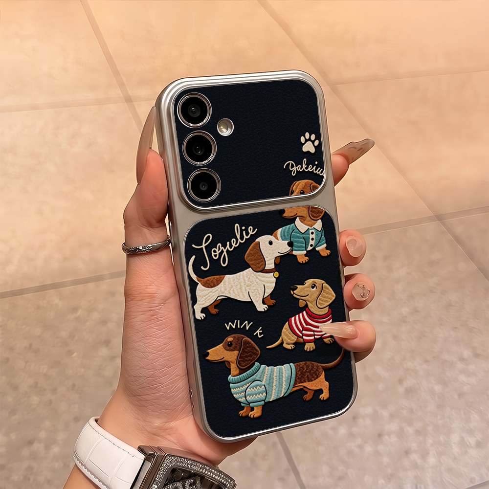 Cartoon Puppy Leather Phone Ca - Camera Leather Case 评论和价格