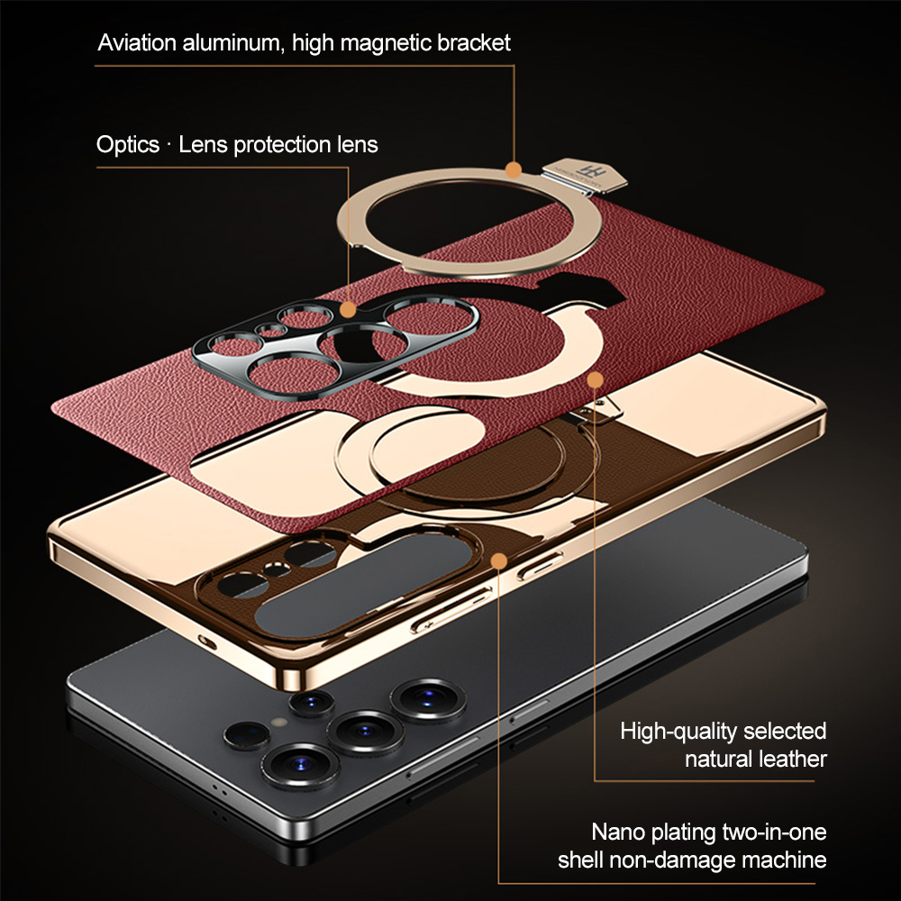 For Magsafe Magnetic Bracket P - Camera Leather Case 评论和价格