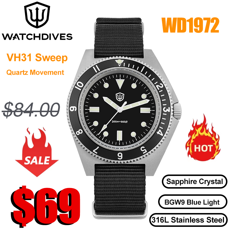 Watchdives WD1972 Quartz Watch - Vintage Watch Collecting 评论和价格