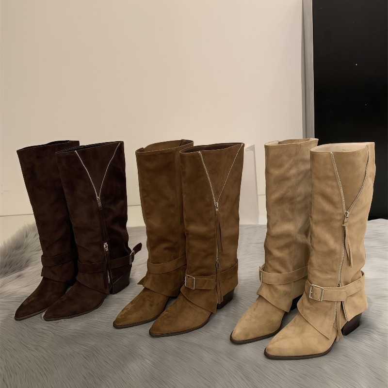 Women's Boots Vintage Suede Le - Vintage Zipper 评论和价格